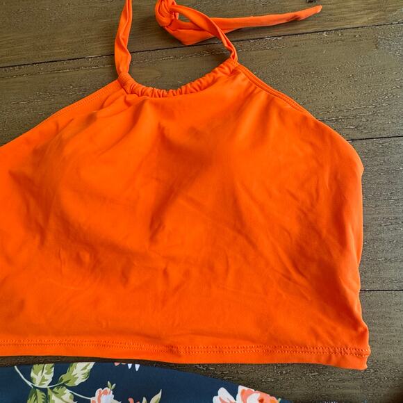 Tempt Me Women's Size Medium NWT Two Piece Swimsuit High Waist Halter Top - Picture 6 of 8